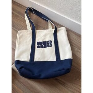 FIFA World Cup 2026 Official Tote Bag Canvas Handbag Navy Cream WE ARE 26